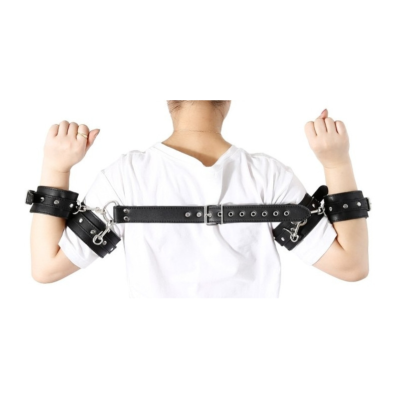 BDSMaster Attaches Bras-Poignets BACK BICEPS Noires